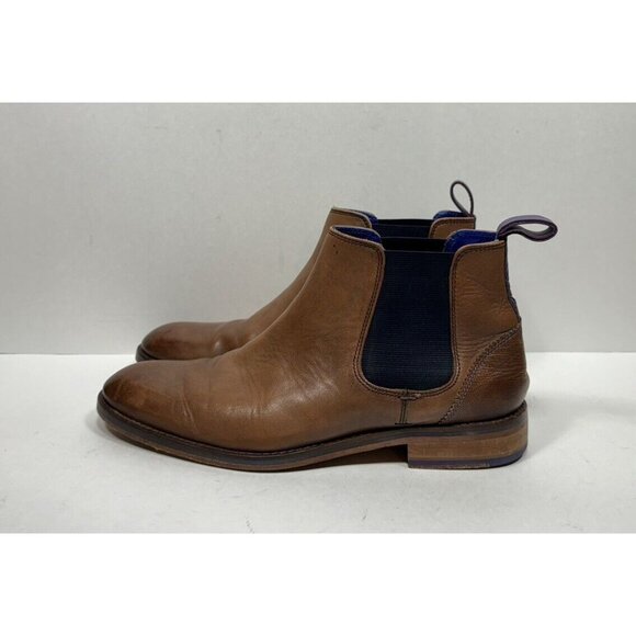 Ted Baker London Camroon Chelsea Boot Brown Leather Mens Size 8.5 Shoes - Picture 3 of 8